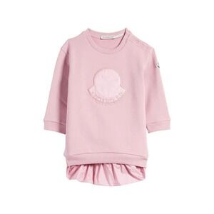 Moncler Kids Sweatshirt Dress Pink Size 2Y 2 Years NEW $270